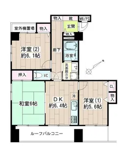 ナイスリブレスト上末吉【4階】の間取り