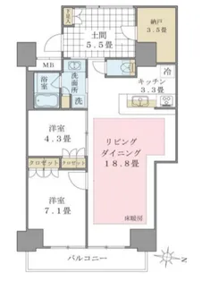 Brillia ist 東雲キャナルコート【5階】の間取り
