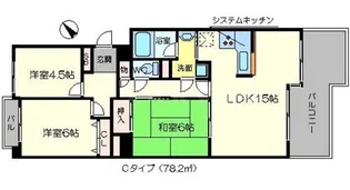 クローバー・メゾン東桃山台【7階】の間取り