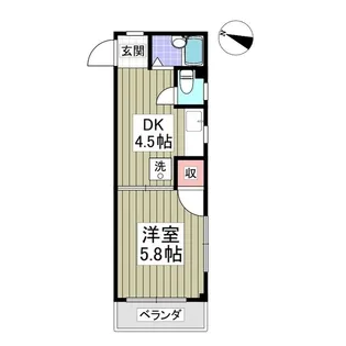 サンハイツ東久留米【2階】の間取り