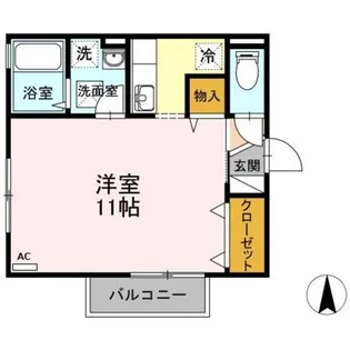 フェイバリット フラット B棟【1階】の間取り