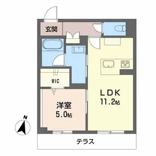 ハイネススト霞町【1階】の間取り