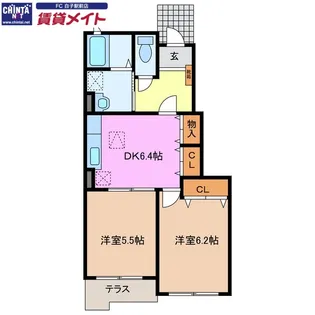 シェーネ・パラッツオD【1階】の間取り