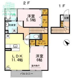 コンフォーティア三城【2階】の間取り