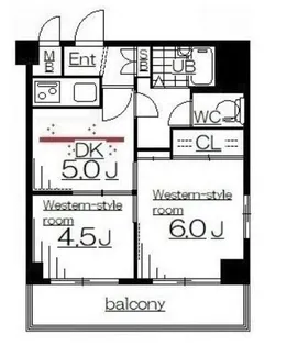 ライオンズマンション新富町【5階】の間取り