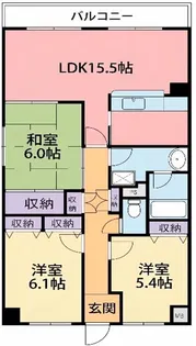 グレーシイ栗東DUO【11階】の間取り