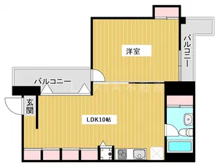 アーバンフラッツ湊町【8階】の間取り