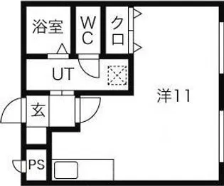 モスト豊平8・9【2階】の間取り