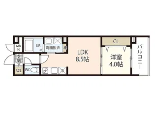 FLAX十日市【3階】の間取り