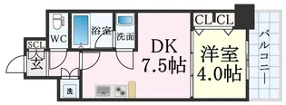 プレジオ神戸WEST【8階】の間取り