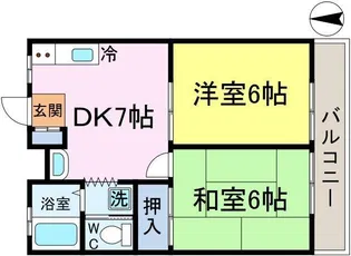 コーポタイシン【2階】の間取り