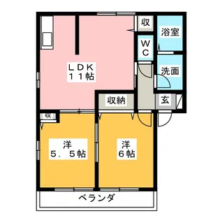 ルセス【2階】の間取り