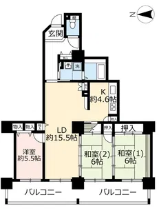 URHAT神戸・脇の浜【23階】の間取り