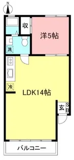 ユニアス武蔵野【2階】の間取り