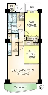 ライオンズマンション熱海マリンビュー【6階】の間取り
