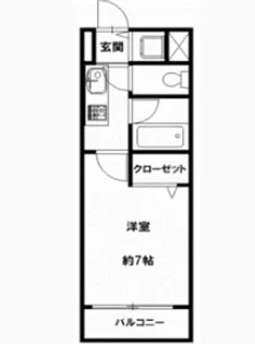 メゾン・ド・ヴィレ薬院【7階】の間取り