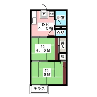 コーポ須賀【2階】の間取り
