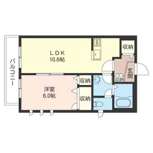 パークサイドマンション ココマルコ【3階】の間取り
