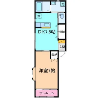 メゾン・トランキル【1階】の間取り