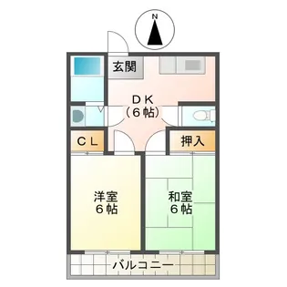コーポ東野【2階】の間取り