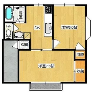 ローズ【2階】の間取り