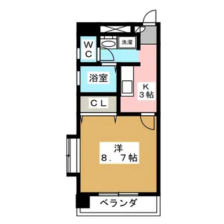 都町小川マンション【2階】の間取り