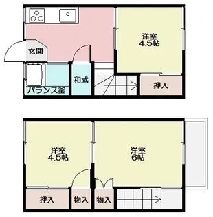 丸五アパート(常磐上湯長谷町)の間取り