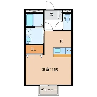 1Rの間取り画像