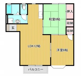 村北グリーンハイツB棟【2階】の間取り