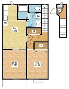 サン・シャルムKiku【2階】の間取り