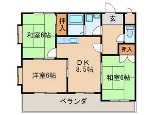 シティハイツハピネスの間取り