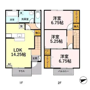 石川県野々市市野代3【一戸建】の間取り