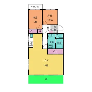 アーバンドエル赤池第2【1階】の間取り