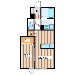 HOKUTO上田通り【1階】の間取り