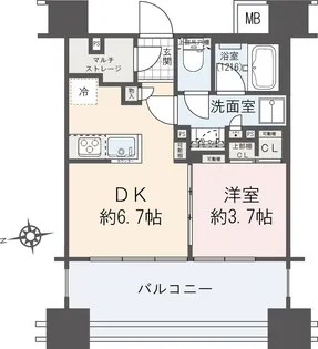 イニシアイオ芝公園【11階】の間取り