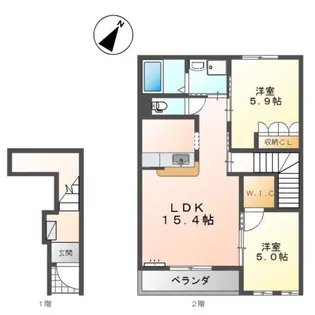 パストラーレ セコンド【2階】の間取り