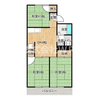 ハイツナカスカ【2階】の間取り