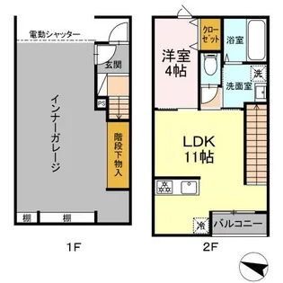 GARAGEクエストの間取り