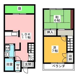静岡県静岡市清水区南矢部【一戸建】の間取り