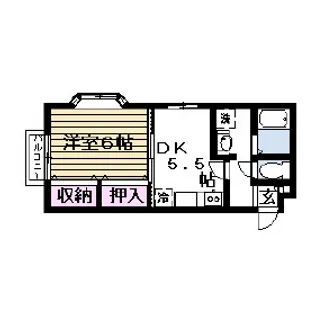 カーサメルベーユ【1階】の間取り