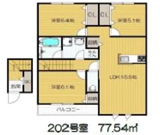大阪府箕面市小野原東6【アパート】の間取り