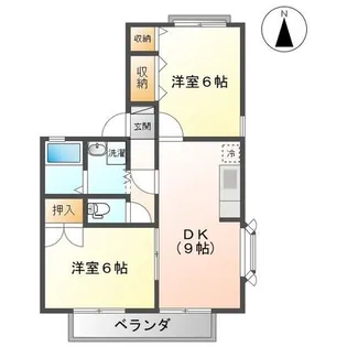 ラ・フォルテ98B【2階】の間取り