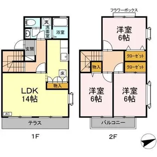 神奈川県横浜市戸塚区矢部町【一戸建】の間取り
