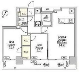 東京都港区白金台3【マンション】の間取り