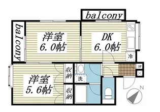 ジュネパレス八千代第28【2階】の間取り