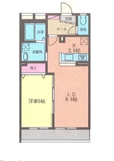 グリーンコーポ青木【1階】の間取り
