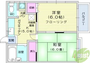 ツインファミールA【1階】の間取り
