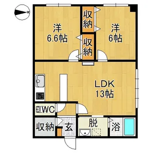 ブルーグラス・フォート【2階】の間取り