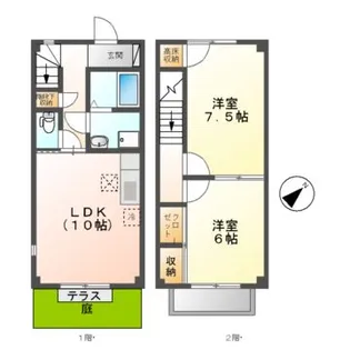 terrace paddyII【2階】の間取り