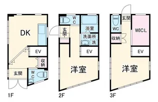 千葉県市川市鬼高1【一戸建】の間取り
